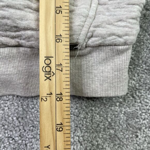 prAna Women’s Hoodie Small Gray Textured Knit Organic Cotton W23202220 Pullover - Picture 14 of 15